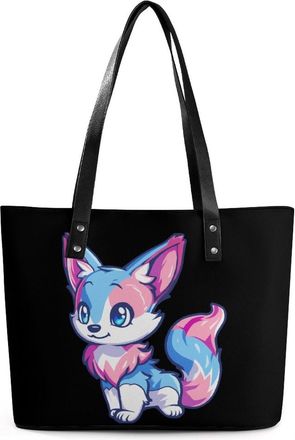 Generic Trans Fox Transgender Tote Bags for Women Cute Shoulder Purses Handbags