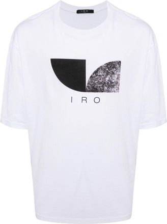 Iro logo-print cotton T-shirt - men - Cotton - L - White