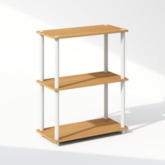 Furinno Turn-N-Tube 3-Tier Multipurpose Compact Display Rack, Shelving Unit, Bookcase