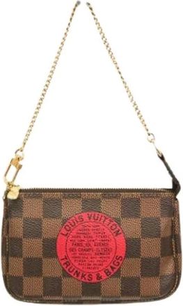 Louis Vuitton Pre-owned Mini Pochette Accessoires T&B - Dames - Vintage Mini Tas - Bruin - ONE Size - Vintage