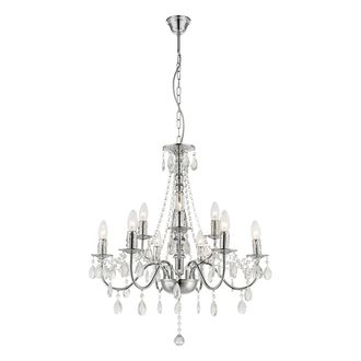 Globo Lighting L&aacute;mpara Colgante - William - Cromo - Metal - &Oslash; 63cm - E14 - Globo
