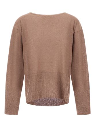 Herno Viscose Knit Sweater With All-Over Sequin Embroidery