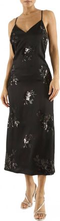 Ramy Brook Shannon Sequin Midi Dress In Black