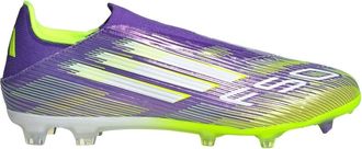 adidas Mens League Laceless Adults Firm Ground Football Boots in Purple/White - Size UK 10.5