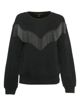 AllSaints fringe cotton sweatshirt - Black