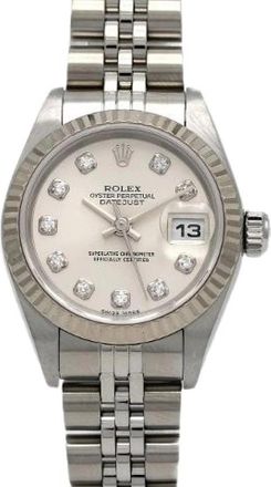 Rolex Pre-owned Datejust Roestvrij staal Witgoud Automatisch - Dames - Vintage Horloges - Wit - ONE Size - Vintage