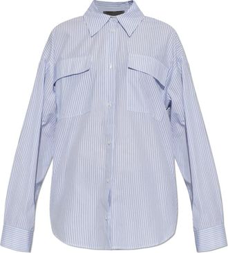 Akep Oversie Shirt - Dames - Blouses & Shirts - Blauw - Maat: S Katoen