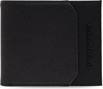 Emporio Armani Portemonnee met Logo - Heren - Portefeuilles - Zwart - ONE Size - Accessoires