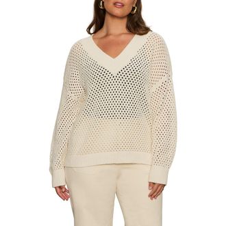 Sanctuary Airy Openwork Sweater in Macrame at Nordstrom Rack, Size 2X
