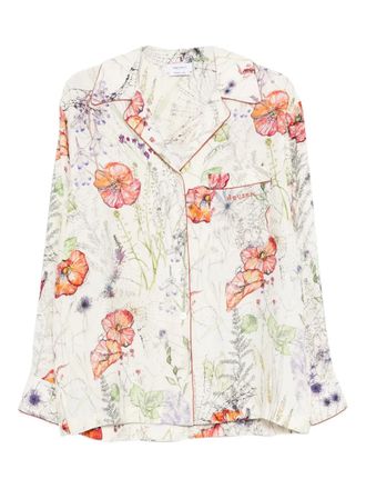 Alexander McQueen floral-print shirt - Toni neutri