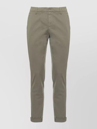 Dondup straight leg mens cotton trousers belt loops