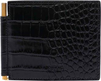 Tom Ford T Line Croco Clip Wallet