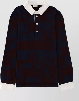 Dries Van Noten long sleeve striped polo hucho shirt