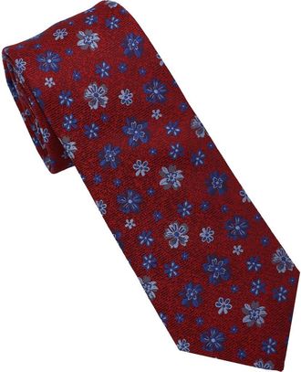 Ben Sherman Floral Twill Slim Tie in Red at Nordstrom Rack