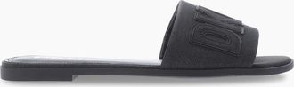 DKNY Womens Willow Flat Sliders - Black - Size: 7.5
