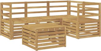 vidaXL Conjunto De Sof&aacute;s De Exterior 5 Uds. Blanco Vidaxl