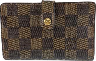 Louis Vuitton Brown Damier Canvas Pvc Long Bill Wallet (Tri-Fold) (Pre-Owned)