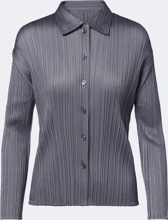Pleats Please Issey Miyake Basics pleated shirt