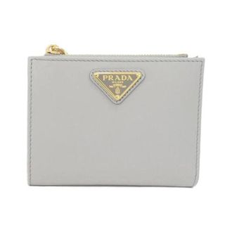 Prada Tweedehands leren portemonnees - Dames - Pre-owned - Grijs - Maat: ONE Size Leer