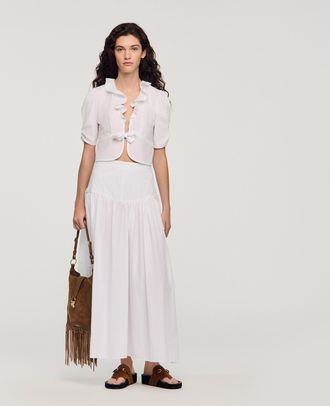 Sandro Ruffled crop top