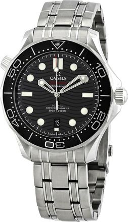 Omega Pre-owned Omega Seamaster Automatic Chronometer Black Dial Mens Watch 210.30.42.20.01.001