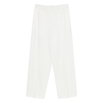 Fabiana Filippi elasticated trousers - female - Fabiana Filippi - Wide Trousers - White - 2XS - Trousers