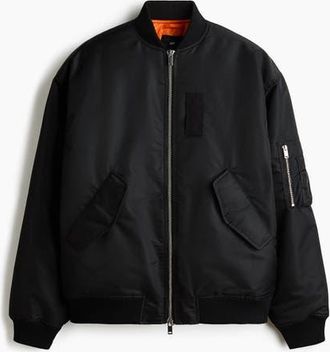 H&M Padded Bomber Jacket in Black at Nordstrom, Size Xxx-Large