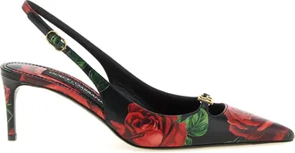 Dolce & Gabbana Multicolor Calfskin Mid Heel Womens Pumps