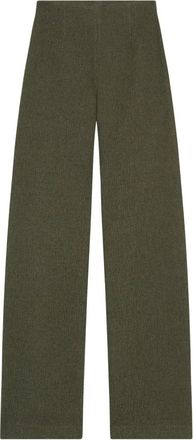 Cortana Jo High-Waisted Broeken - Dames - Straight fit broeken - Groen - M - Katoen - Broeken