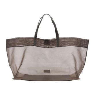 Staud Christos Large Mesh Tote - female - STAUD - Shopping Bags - Brown - ONE SIZE - Bags