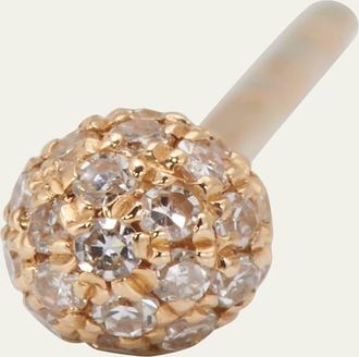 EF Collection 14K Yellow Gold Disco Ball Stud Earring, Single