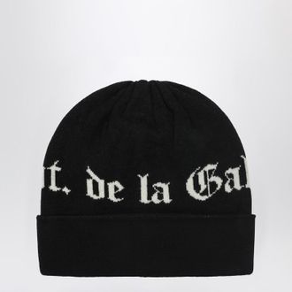 Gallery Dept. Black wool beanie with logo intarsia