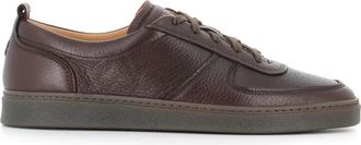 Henderson Donkerbruine Sneakers met Decoratieve Inzetstukken - Heren - Sneakers - Bruin - 41 EU - Schoenen