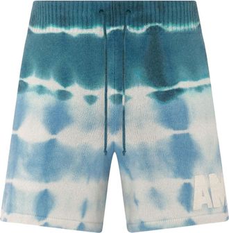 Amiri tie-dye pattern shorts - men - Cashmere/Wool - XXXL - Blue