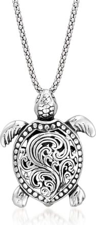 Ross-Simons Sterling Silver Turtle Pendant Necklace