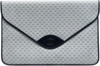 Gucci Pre-owned Coated Canvas Clutch - Dames - Vintage Clutch - Grijs - ONE Size - Vintage