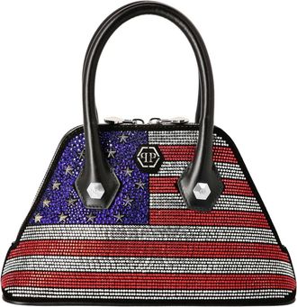 Philipp Plein Borsa Manico Suede Majestic Strass Bandiera USA - - Bags - Donna - Multicolore - ONE SIZE