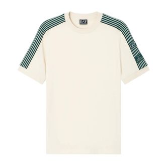 Emporio Armani T-Shirts, male, Beige, Size: S Logo Series Jersey T-shirt