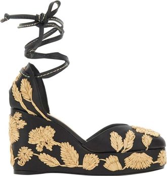 Castaner Carmela Wedge - Dames - Sleehakken - Zwart - 40 EU - Leer - Schoenen