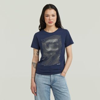 G-Star Graphic T-shirt - Donkerblauw - Dames