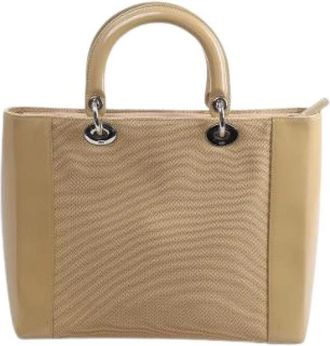 Dior Pre-owned Lady Dior Handbag - Dames - Vintage Shopper - Beige - ONE Size - Leer - Vintage