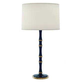 Ballard Designs Iris Table Lamp - Navy/Brass - Ballard Designs