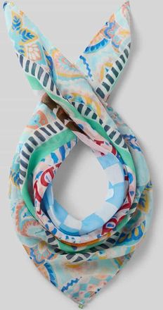 Codello Bandana mit floralem Allover-Print in Blau, Gr&ouml;&szlig;e 1