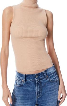 Alice & Olivia Darcey Tank In Almond