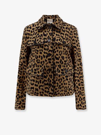 Semicouture Giubbino in cotone con stampa animalier - SEMICOUTURE - gender_Woman