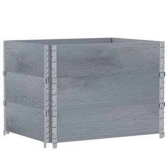 Berkfield Home Garden Planter Grey 80x60 cm Solid Wood Pine