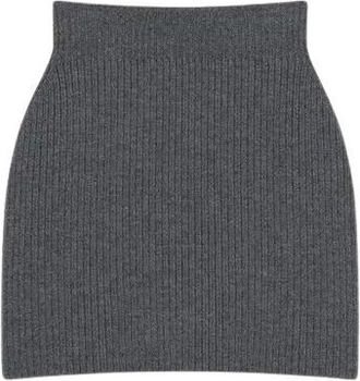 Givenchy Rokken, Dames, Grijs, L, Wol, Mini Kokerrok in Wol