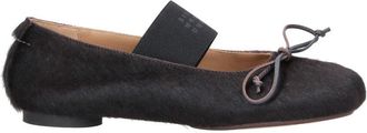 Maison Margiela Anatomic Squared-Toe Pony Hair Slip-On Ballerina Flats