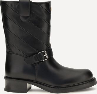 Valentino Garavani Stivaletti alla caviglia in pelle patchwork Woman 36.5