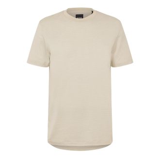 HUGO BOSS Heren T-shirt met geribde kraag van C-Thompson (Wit)
